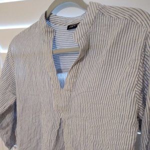 Casual blue pinstripe shirt